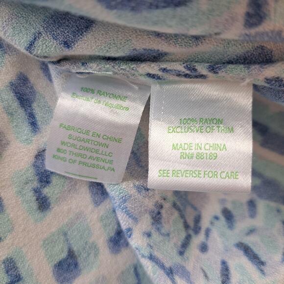 LILLY PULITZER Jane Maxi Dress Size 16+ *ALTERED Up & Shortened* Blue Pineapple - Picture 11 of 15